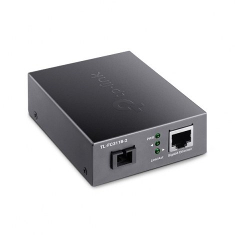 TP-LINK | Gigabit Single-Mode WDM Media Converter | TL-FC311B-2 | Gigabit SC Fiber Port | 10/100/1000 Mbps RJ45 Port (Auto MDI/M - 4
